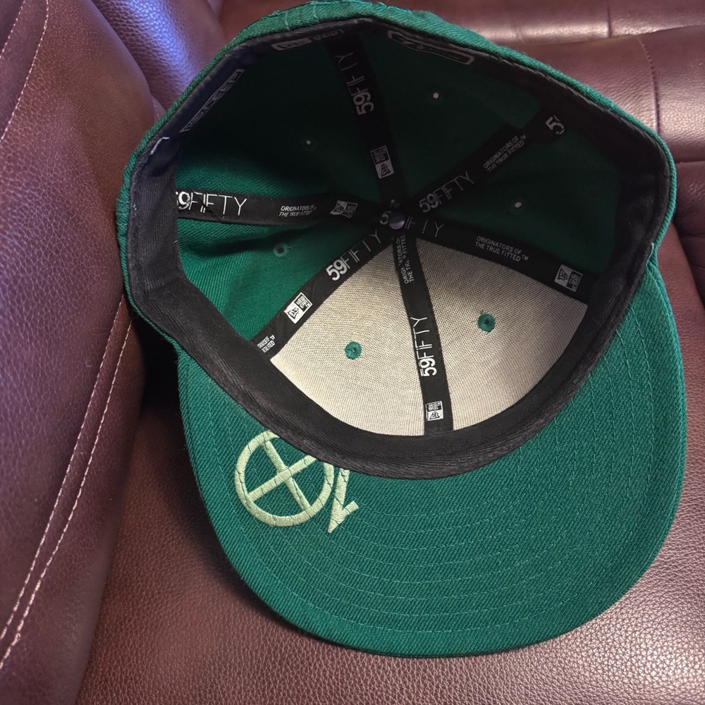 Sold-New Era 59Fifty 10.Deep Green Fitted Wool Hat Sz 7 1/4 RARE Nipsey Hustle - Picture 5 of 12